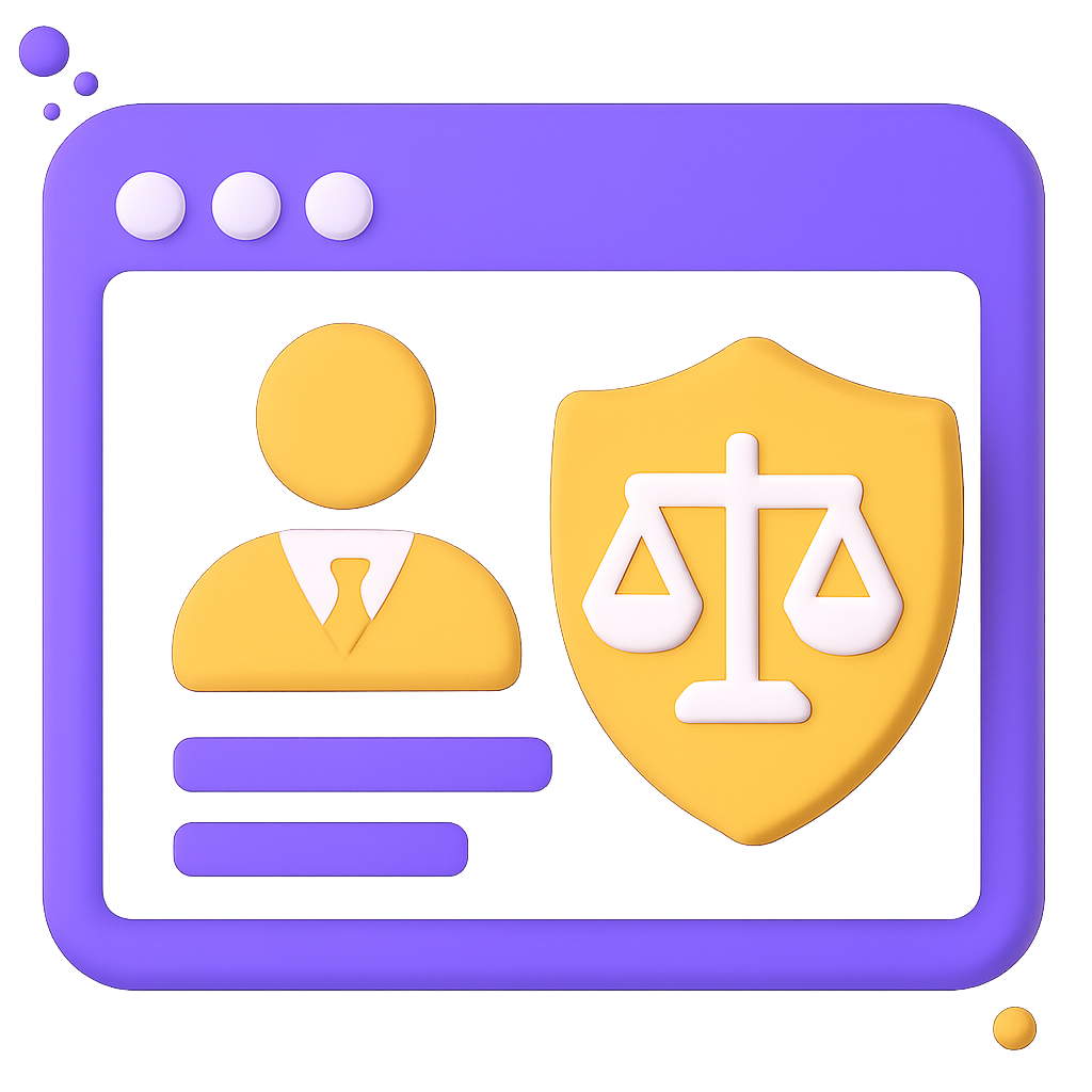 Lawyer profile and practice areas feature icon