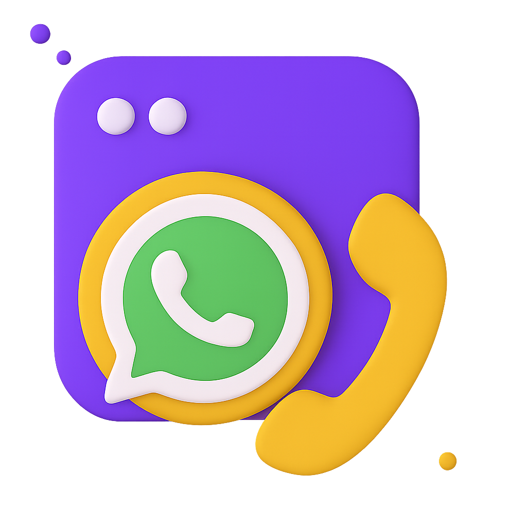 WhatsApp and call communication button icon