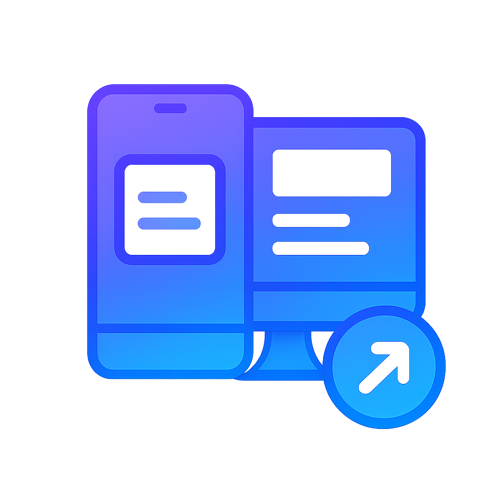 Mobile responsive design icon