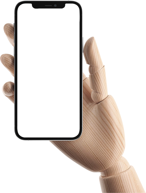 Mobile Preview Hand Illustration - Techzex Software Web App Showcase