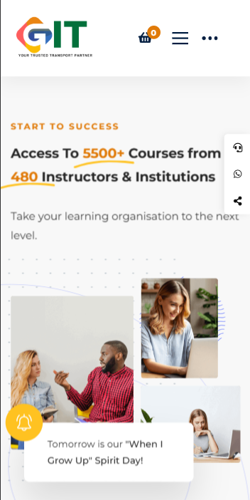 Golden India Life Skill Platform - Techzex Software Bhubaneswar Custom Web Development
