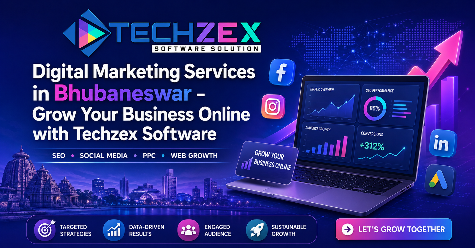 Digital Marketing Services in Bhubaneswar – Grow Your Business Online with Techzex Software